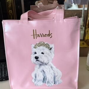 Harrods Pink Dog Tote
